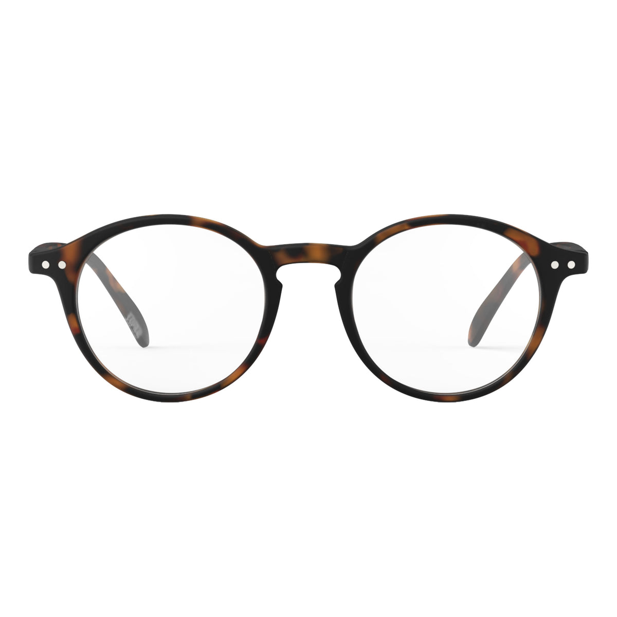 a pair of matte dark brown tortoise reading glasses from izipizi France