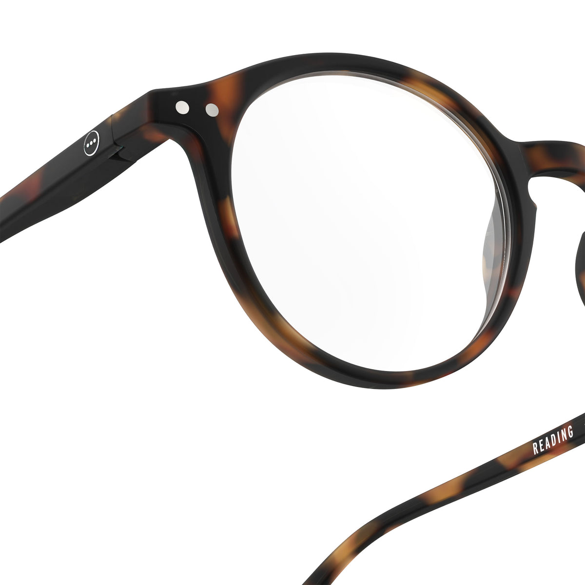 a pair of matte dark brown tortoise reading glasses from izipizi France