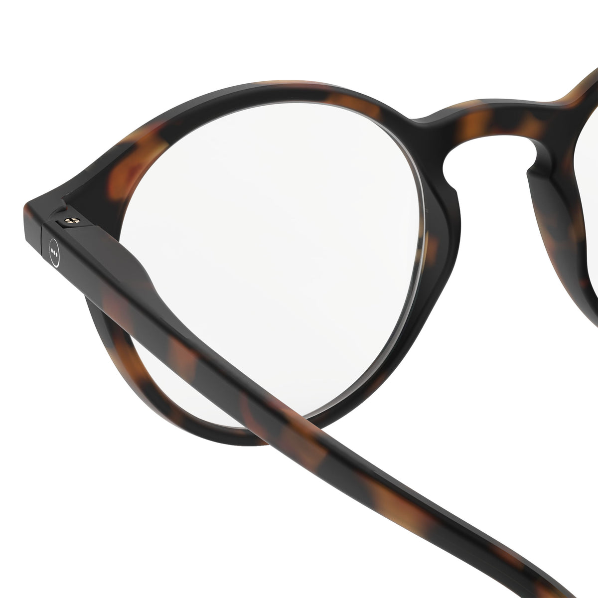 a pair of matte dark brown tortoise reading glasses from izipizi France