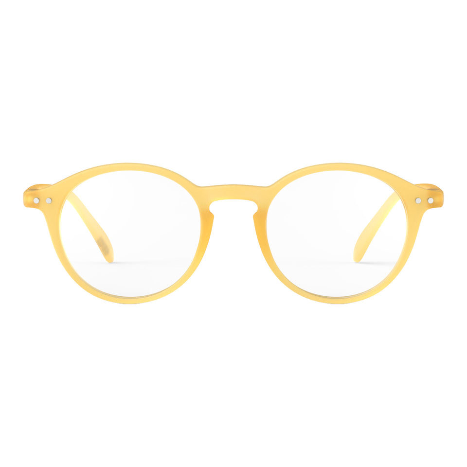 a pair of honey yellow reading glasses from izipizi France