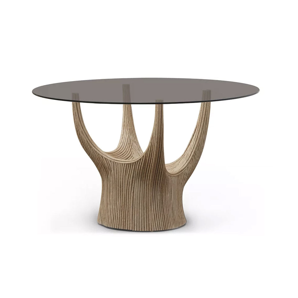 Acacia Round Dining Table by Kenneth Cobonpue