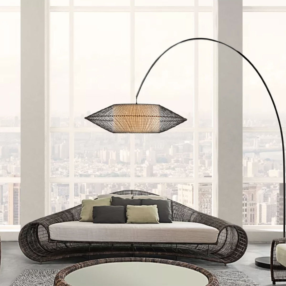 Kai Arc Lamp by Kenneth Cobonpue