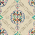 Abeille decoration in green taupe beige pink blue wallpaper