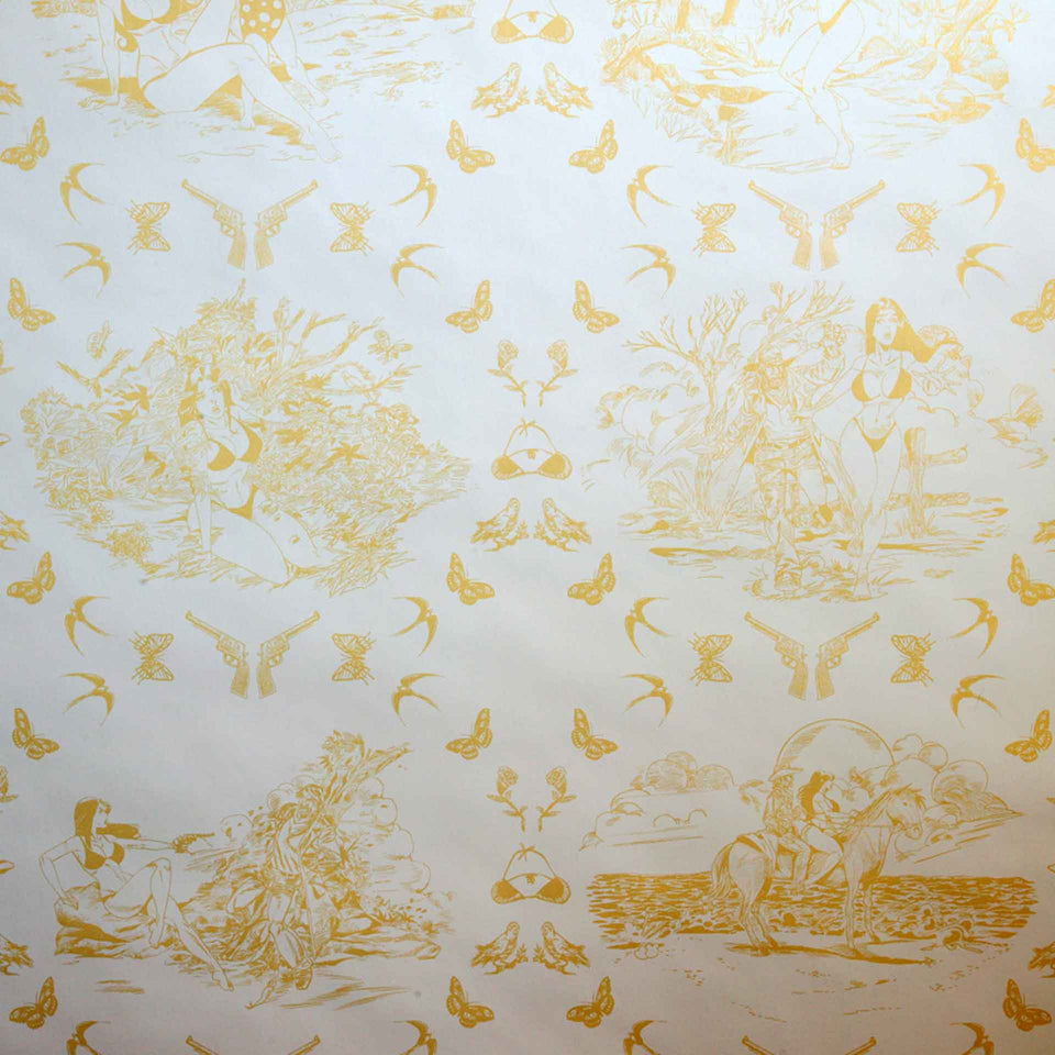 Sassy Toile Wallpaper by Flavor Paper