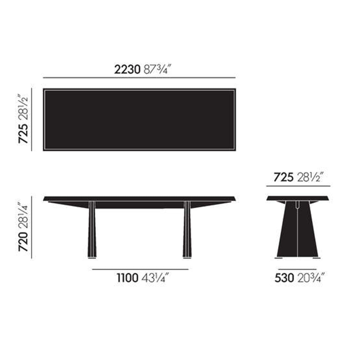 Trapèze Table by Jean Prouvé