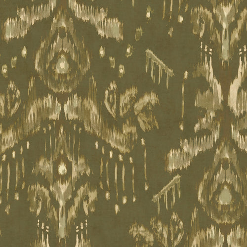 ANCESTRAL IKAT Sage wallpaper by MINDTHEGAP, full pattern detail.
