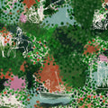 CASTLE'S GARDEN Verdant Green wallpaper by MINDTHEGAP, full pattern detail.