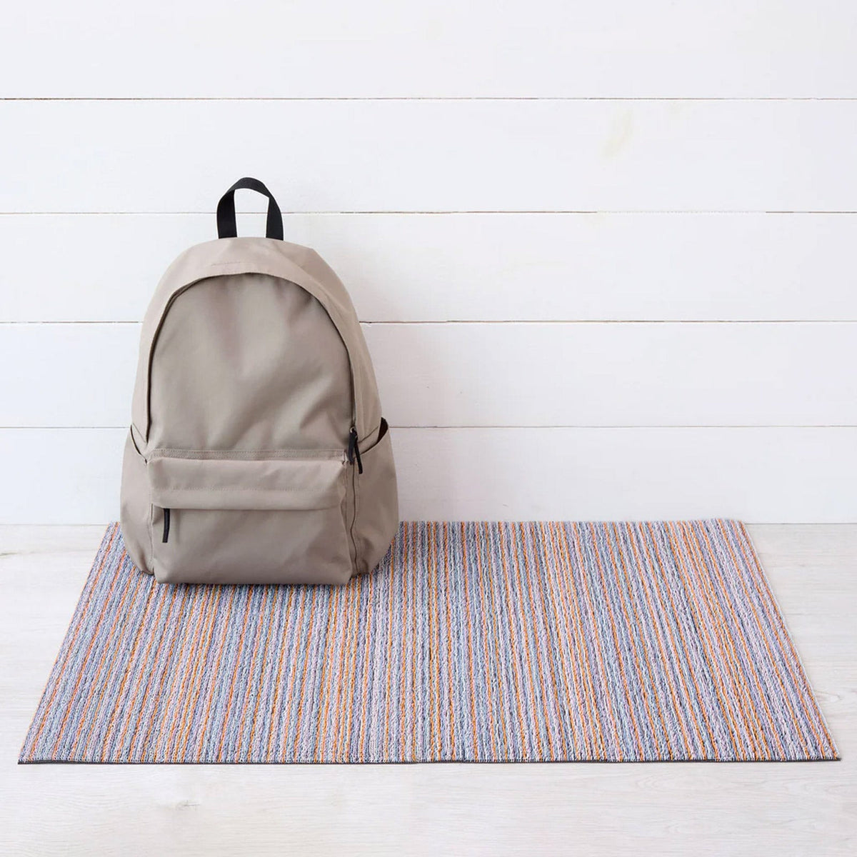 Periwinkle Skinny Stripe Shag Mat by Chilewich