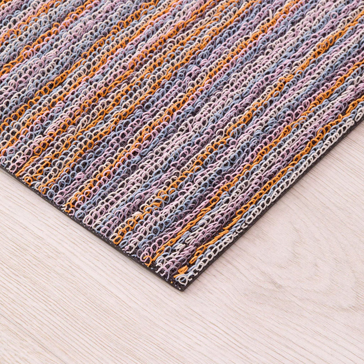 Periwinkle Skinny Stripe Shag Mat by Chilewich
