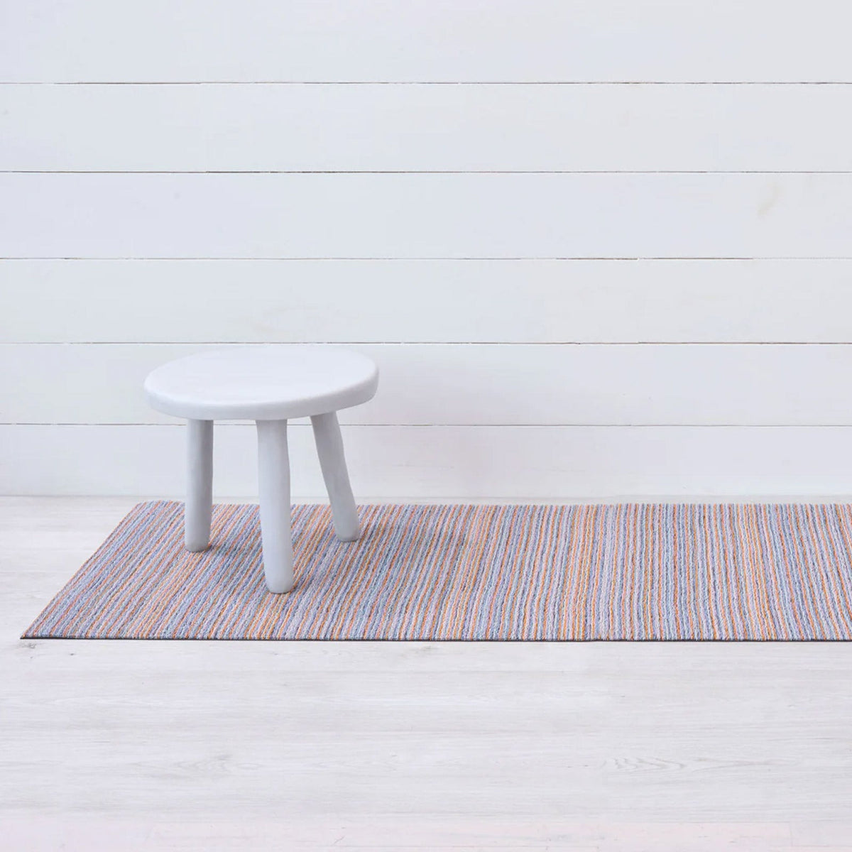 Periwinkle Skinny Stripe Shag Mat by Chilewich