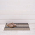 Oyster Pleat Stripe Shag Mat by Chilewich
