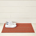 Orange Skinny Stripe Shag Mat by Chilewich