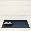 Bay Blue Marbled Stripe Shag Mat by Chilewich