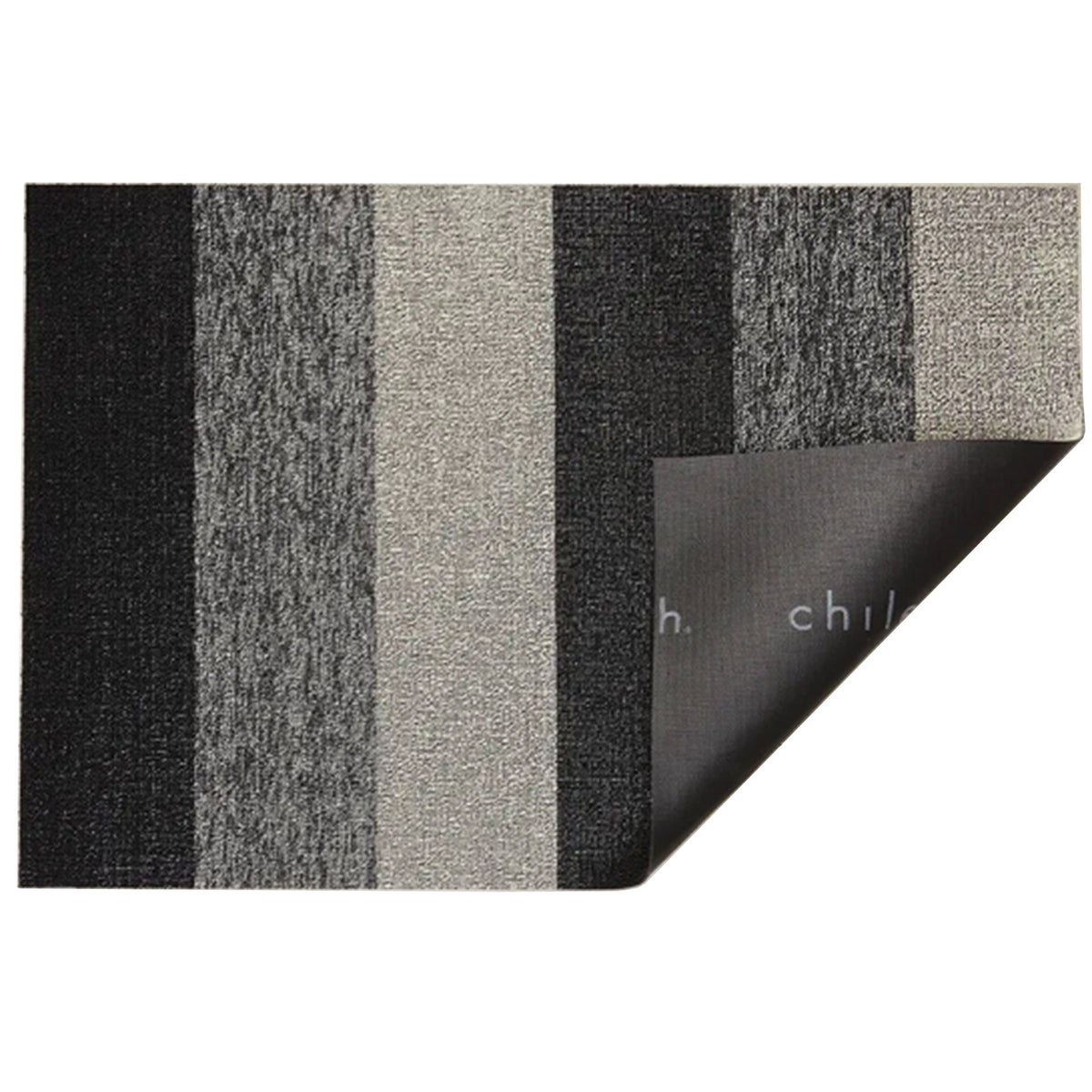 Salt & Pepper Marbled Stripe Shag Mat by Chilewich
