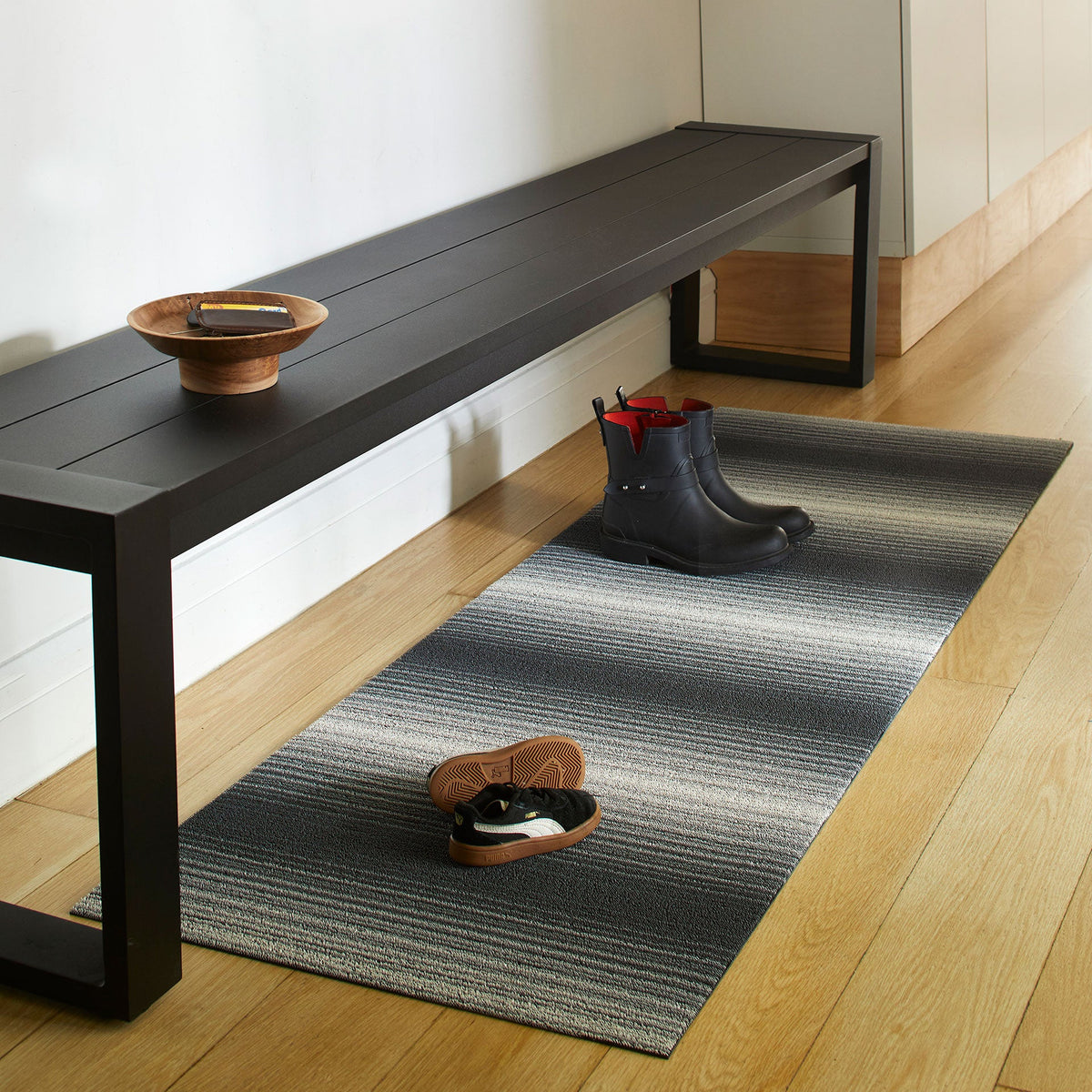 Stone Fade Stripe Shag Mat by Chilewich