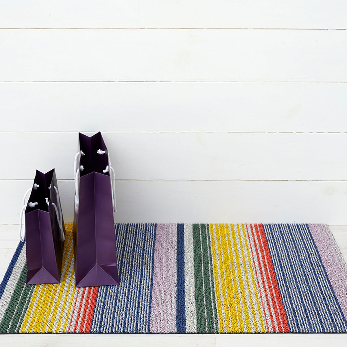 Multi Pop Stripe Shag Mat by Chilewich