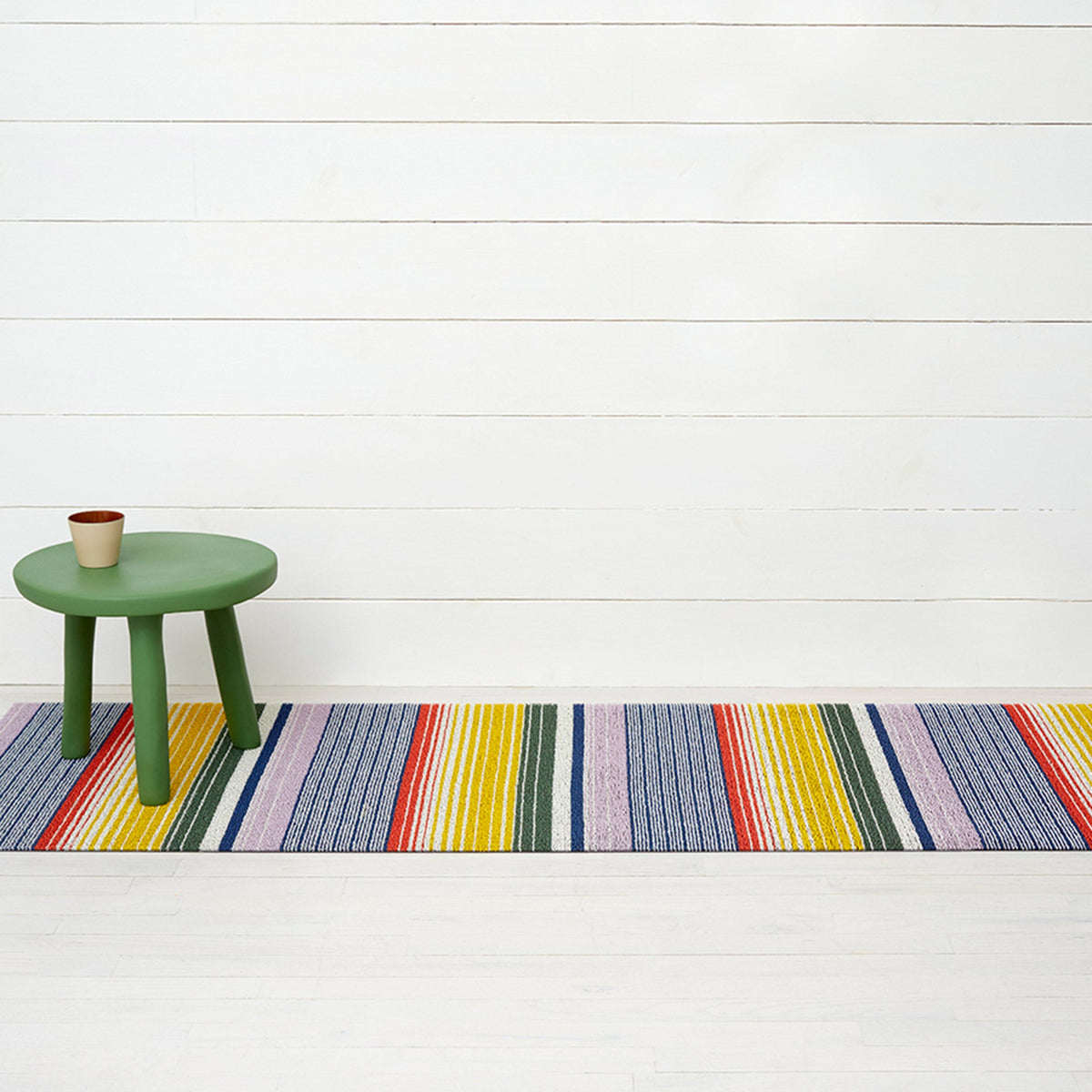 Multi Pop Stripe Shag Mat by Chilewich