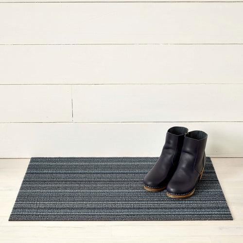 Blue Skinny Stripe Shag Mat by Chilewich