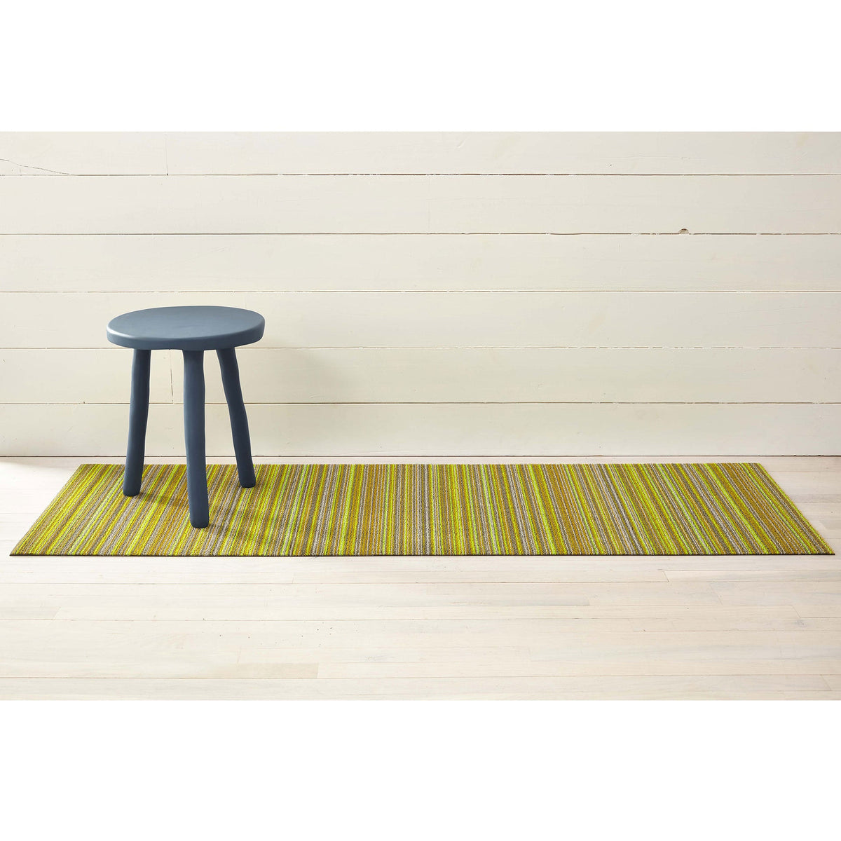 Citron Skinny Stripe Shag Mat by Chilewich - Vertigo Home