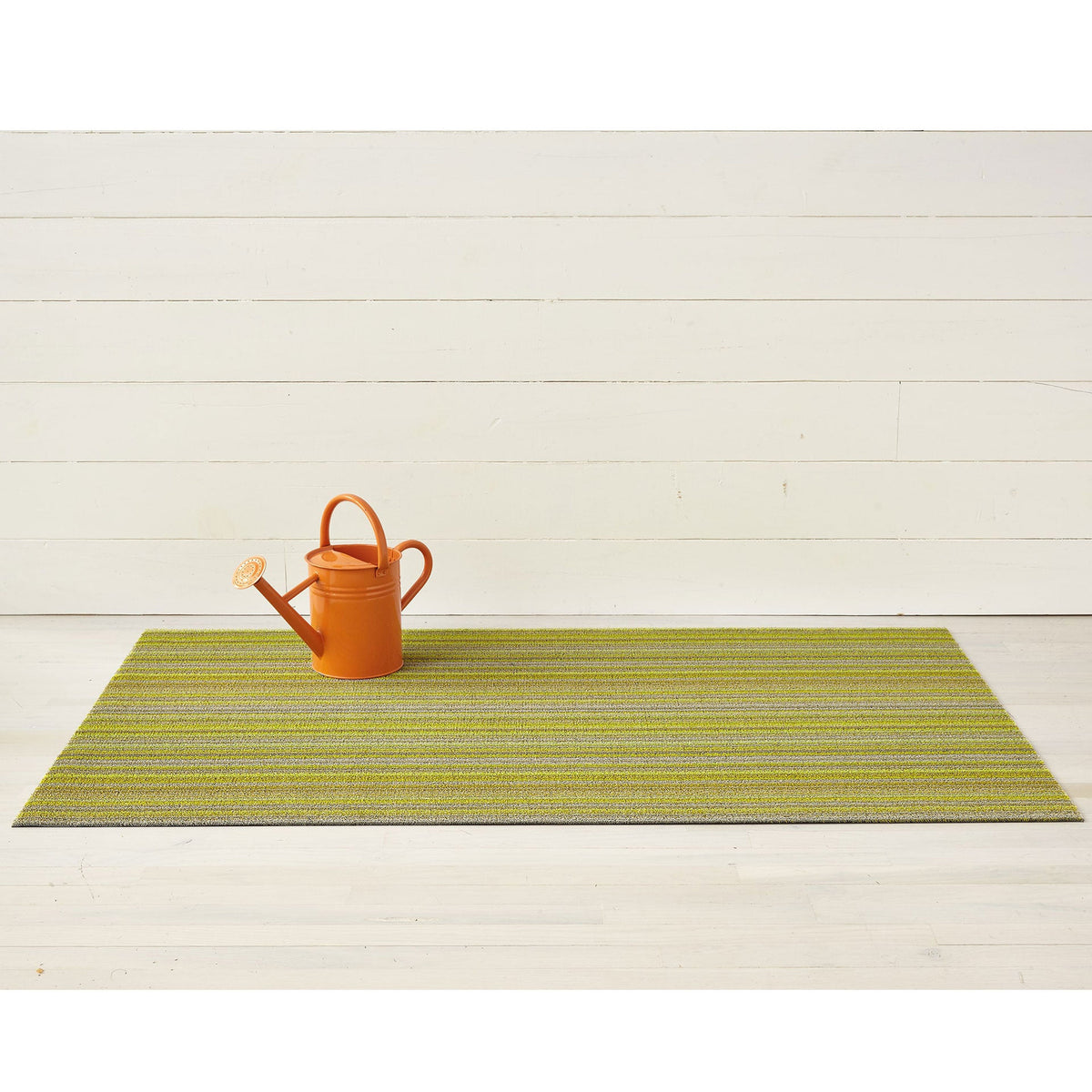 Citron Skinny Stripe Shag Mat by Chilewich - Vertigo Home