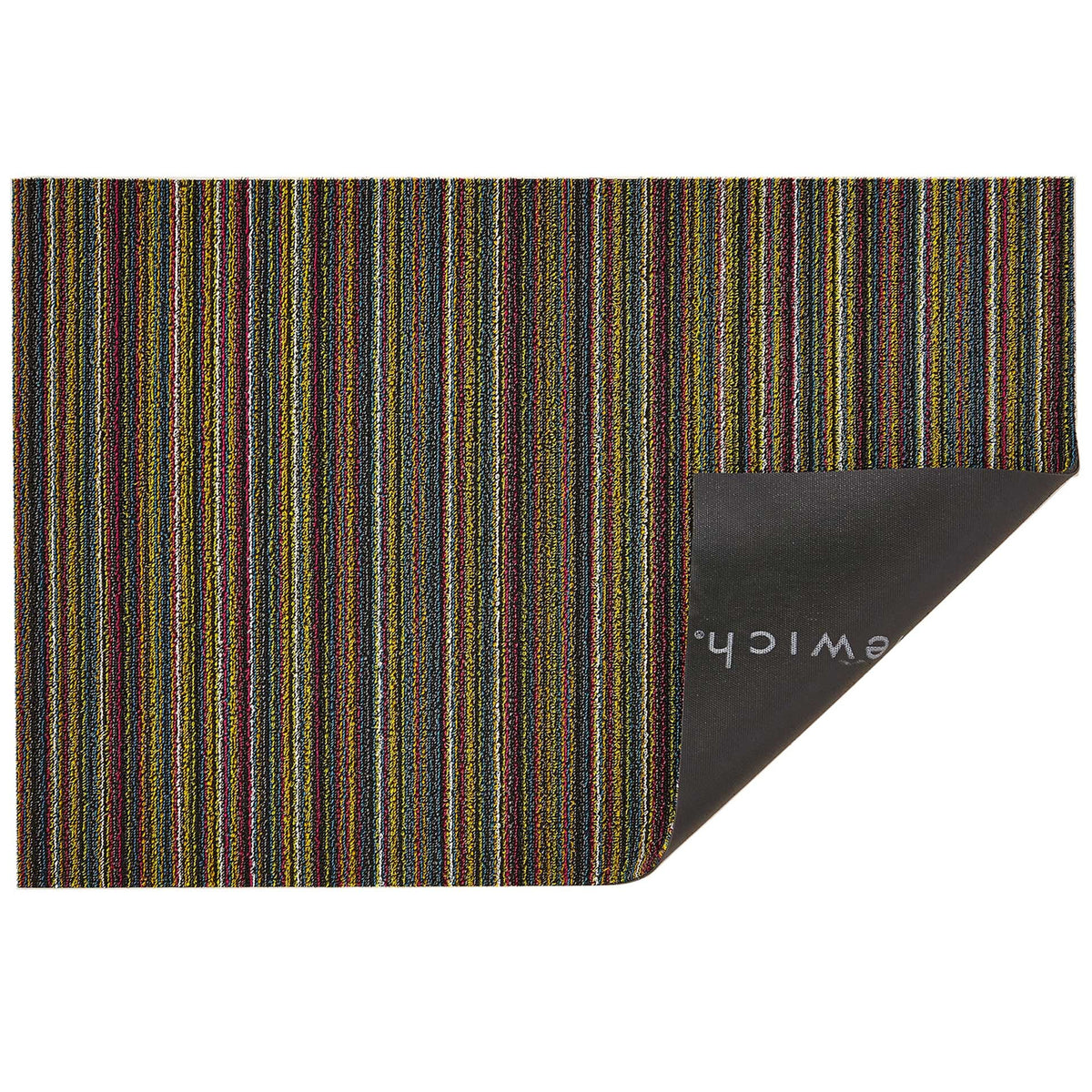 Bright Multi Skinny Stripe Shag Mat by Chilewich - Vertigo Home