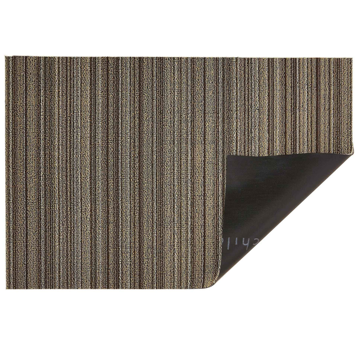 Mushroom Skinny Stripe Shag Mat by Chilewich - Vertigo Home