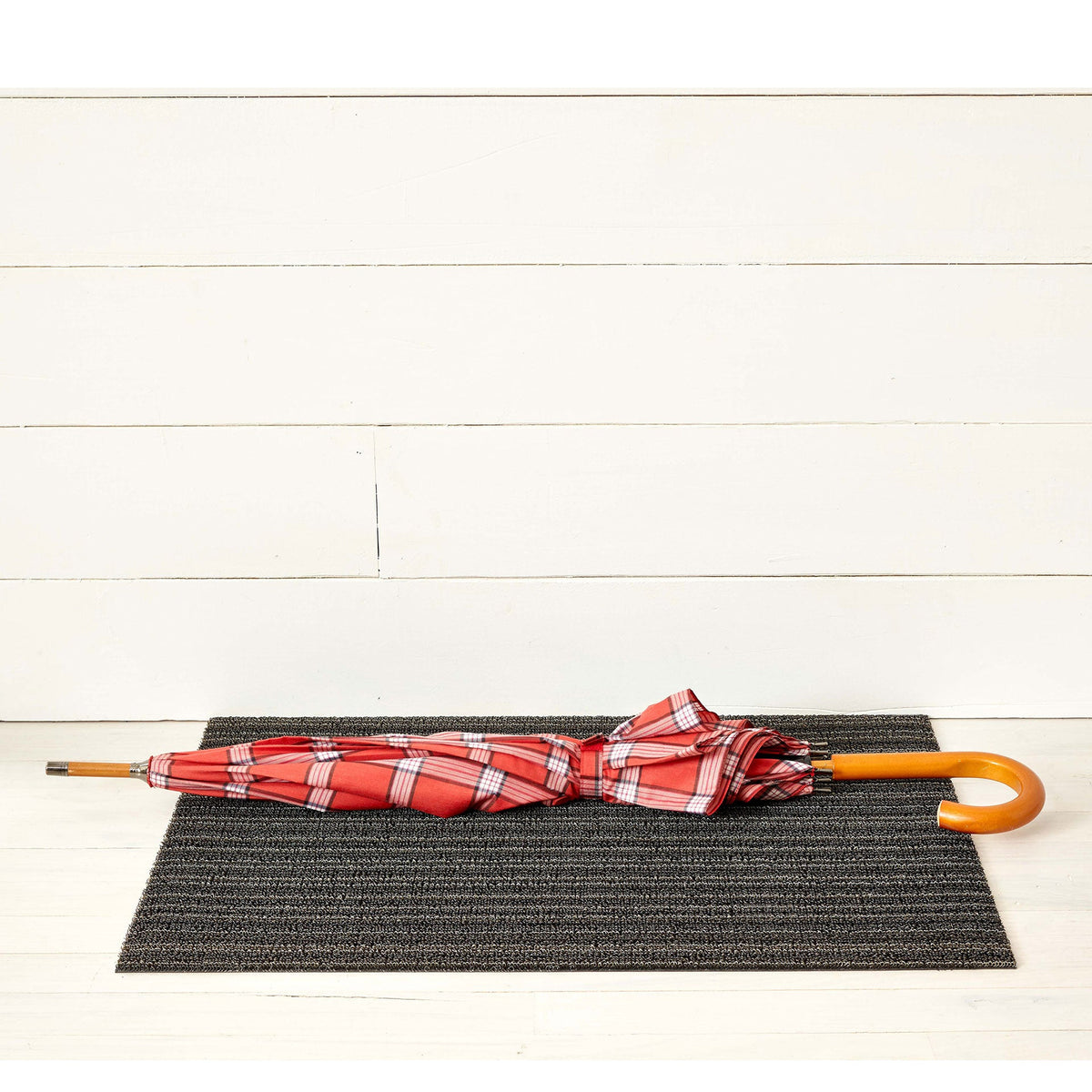 Steel Skinny Stripe Shag Mat by Chilewich - Vertigo Home