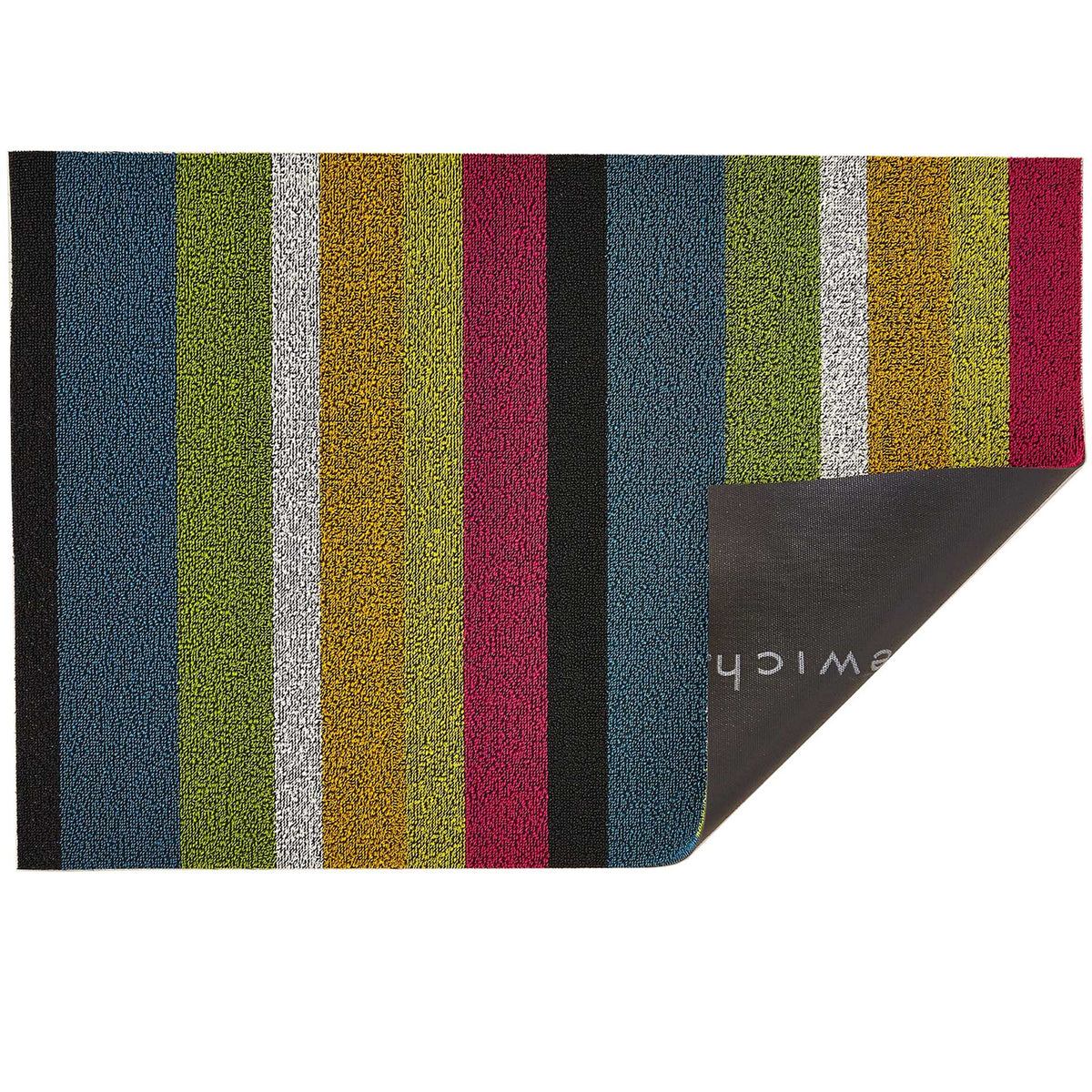 Multi Color Bold Stripe Shag Mat by Chilewich - Vertigo Home