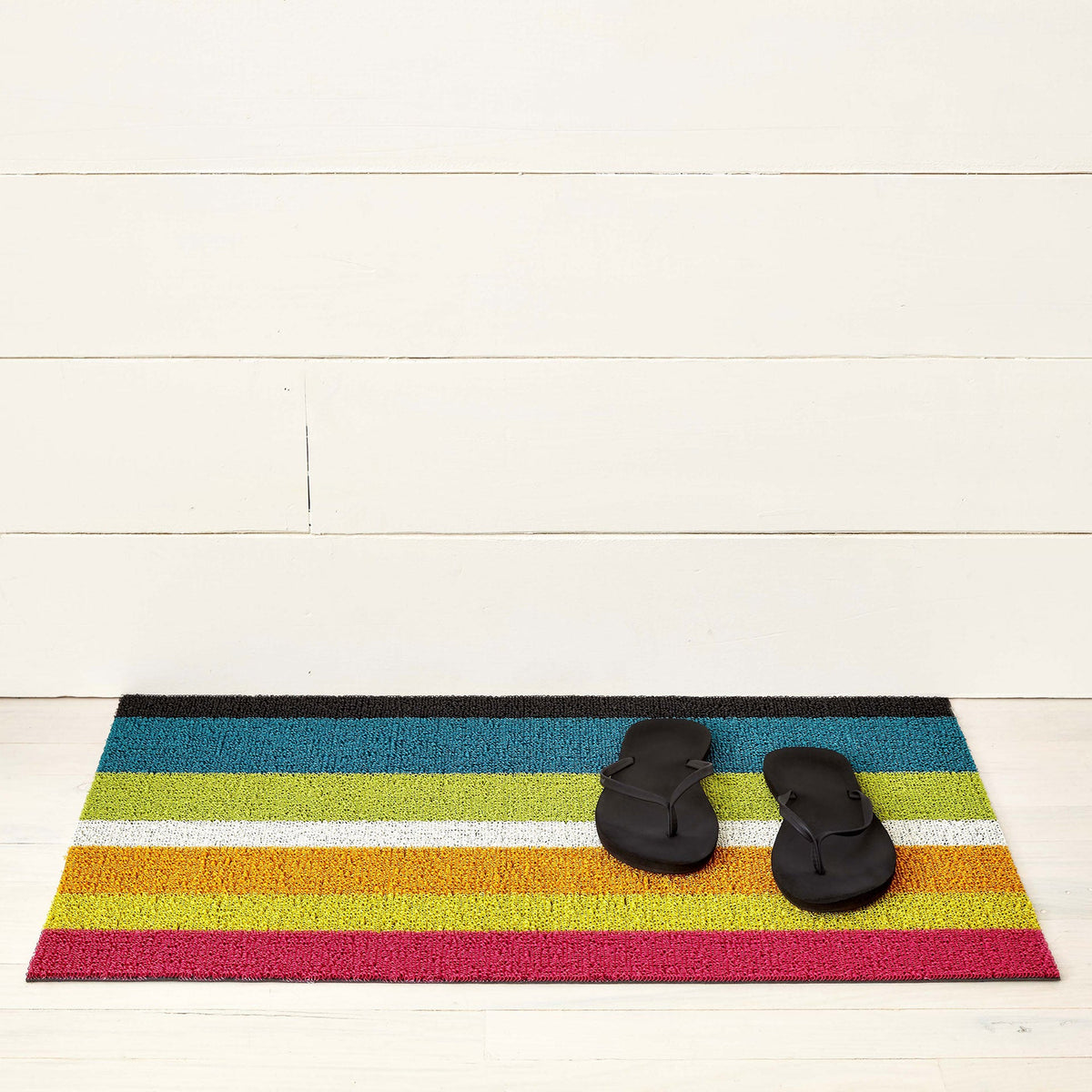 Multi Color Bold Stripe Shag Mat by Chilewich - Vertigo Home