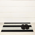 Black White Bold Stripe Shag Mat by Chilewich - Vertigo Home