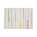 Chilewich Appliqué rectangle placemat in Almond, viewed from above on a white background