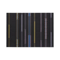 Chilewich Appliqué rectangle placemat in Nero, viewed from above on a white background