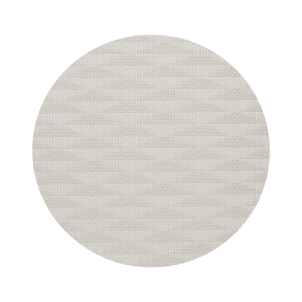 Chilewich Arrow in Porcelain, round on a white background