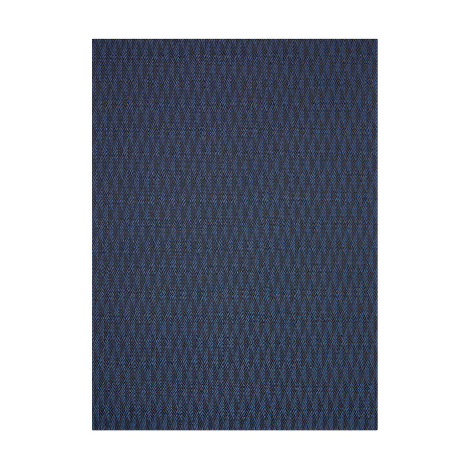 Arrow / Sapphire woven floor mat by Chilewich, studio view