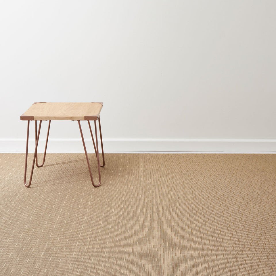 Bamboo / Camel woven floor mat by Chilewich, interior setting