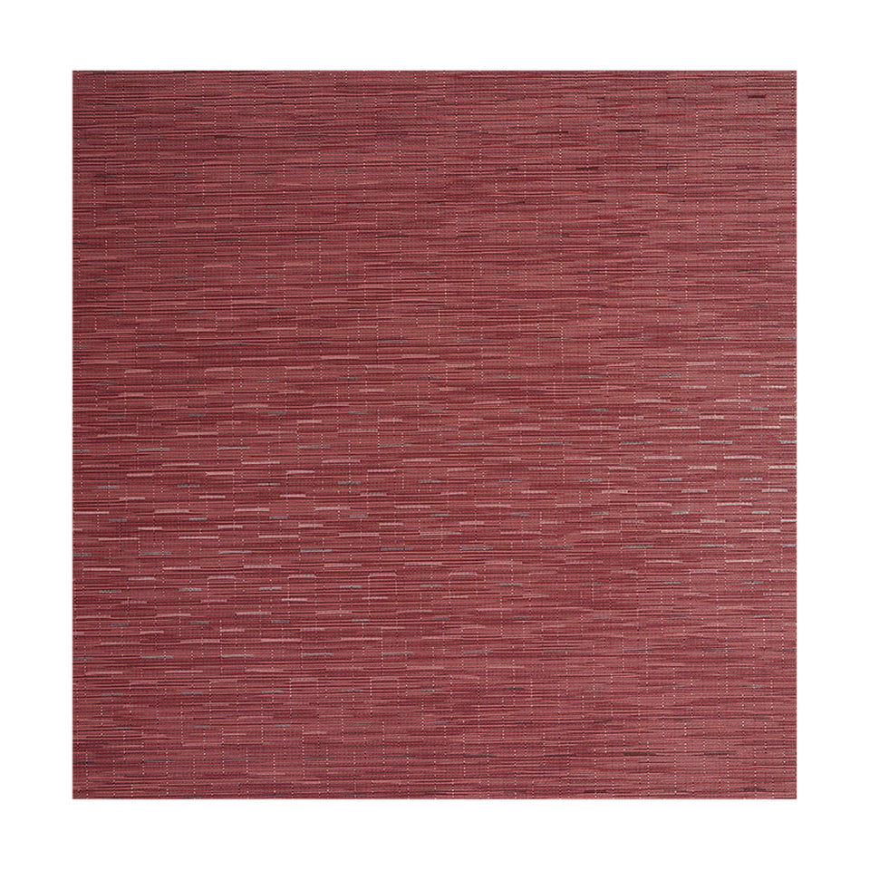 Bamboo / Cranberry woven floor mat by Chilewich, studio view