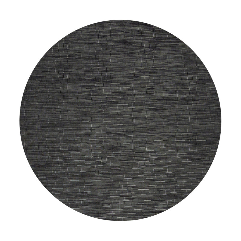 Bamboo / Smoke woven floor mat by Chilewich, studio view