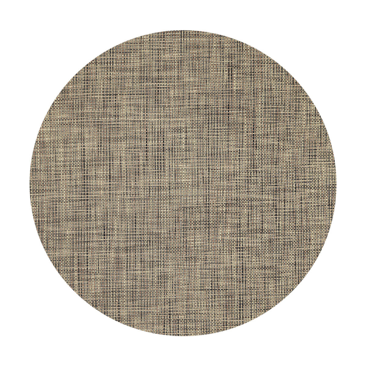 Basketweave / Bark woven floor mat by Chilewich, studio view