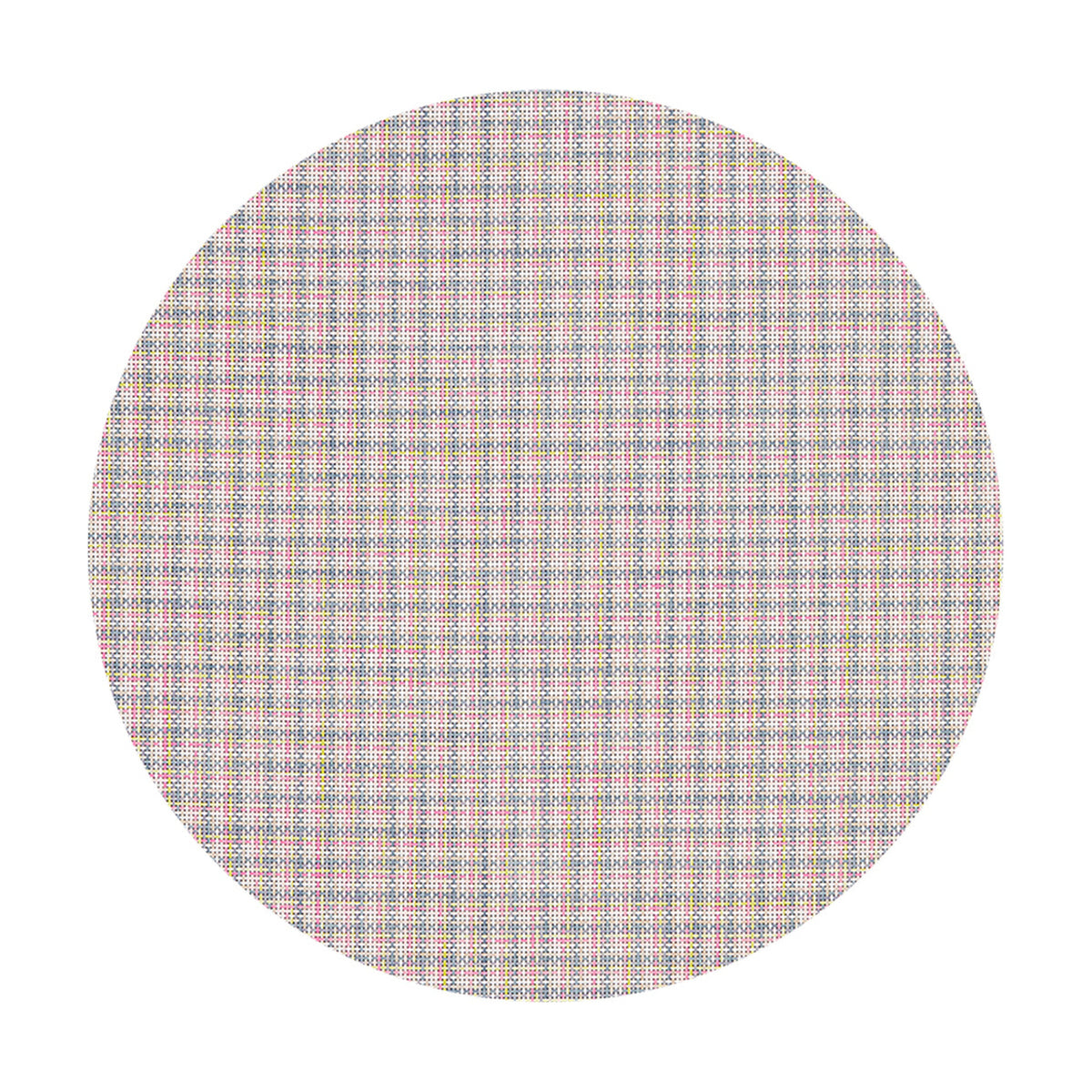 Basketweave / Begonia woven floor mat by Chilewich, studio view