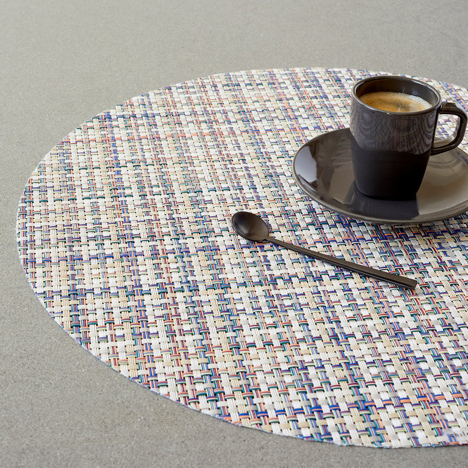 Chilewich Basketweave placemat in Bon Bon, lifestyle detail