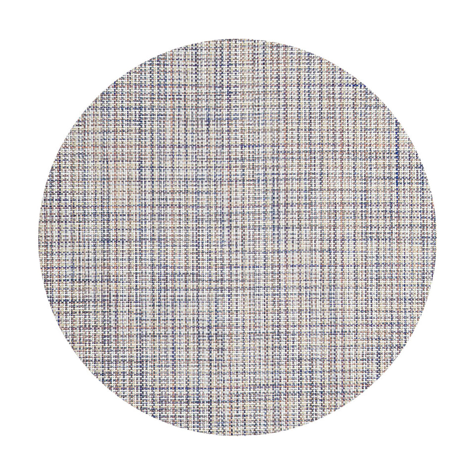 Basketweave / Bon Bon woven floor mat by Chilewich, studio view