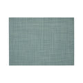 Chilewich Basketweave rectangle placemat in Celadon, viewed from above on a white background