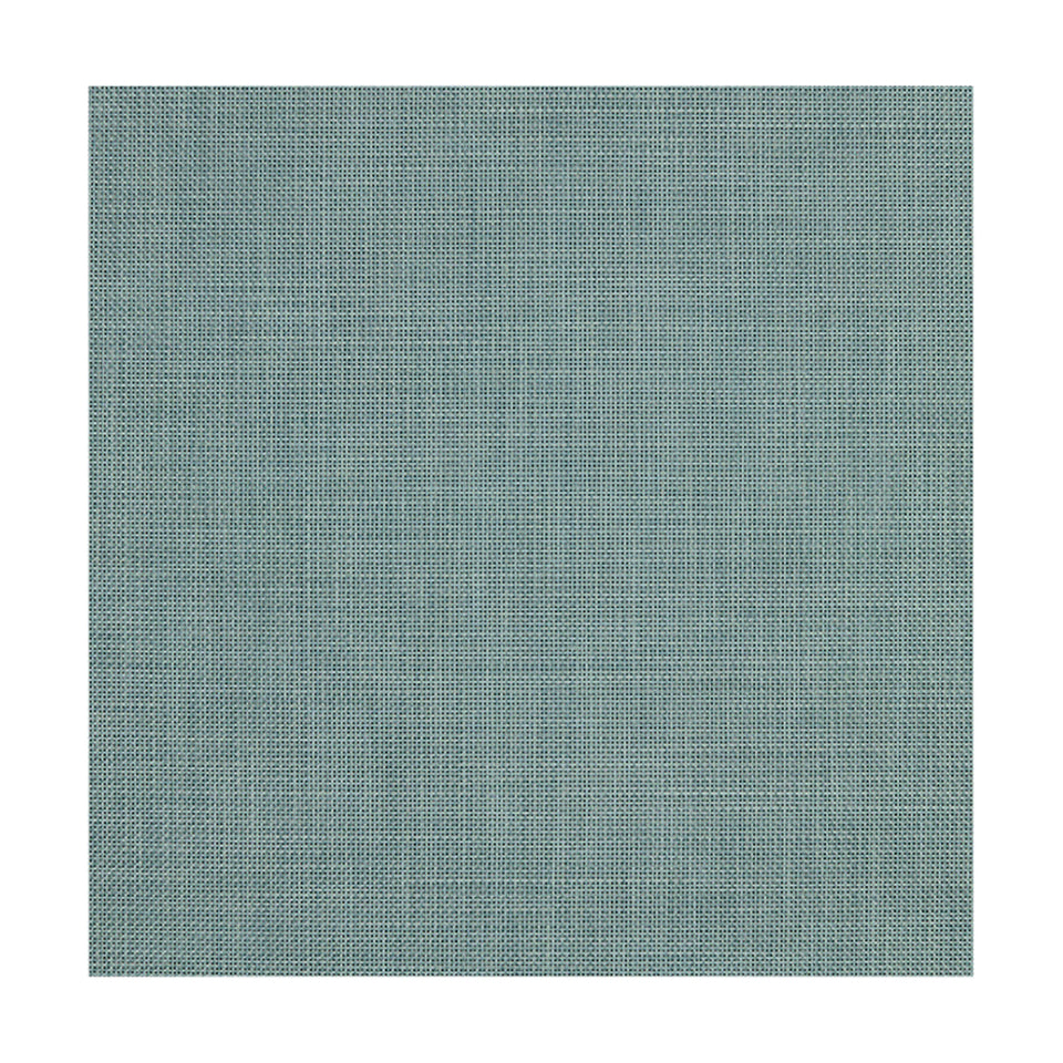 Basketweave / Celadon woven floor mat by Chilewich, studio view