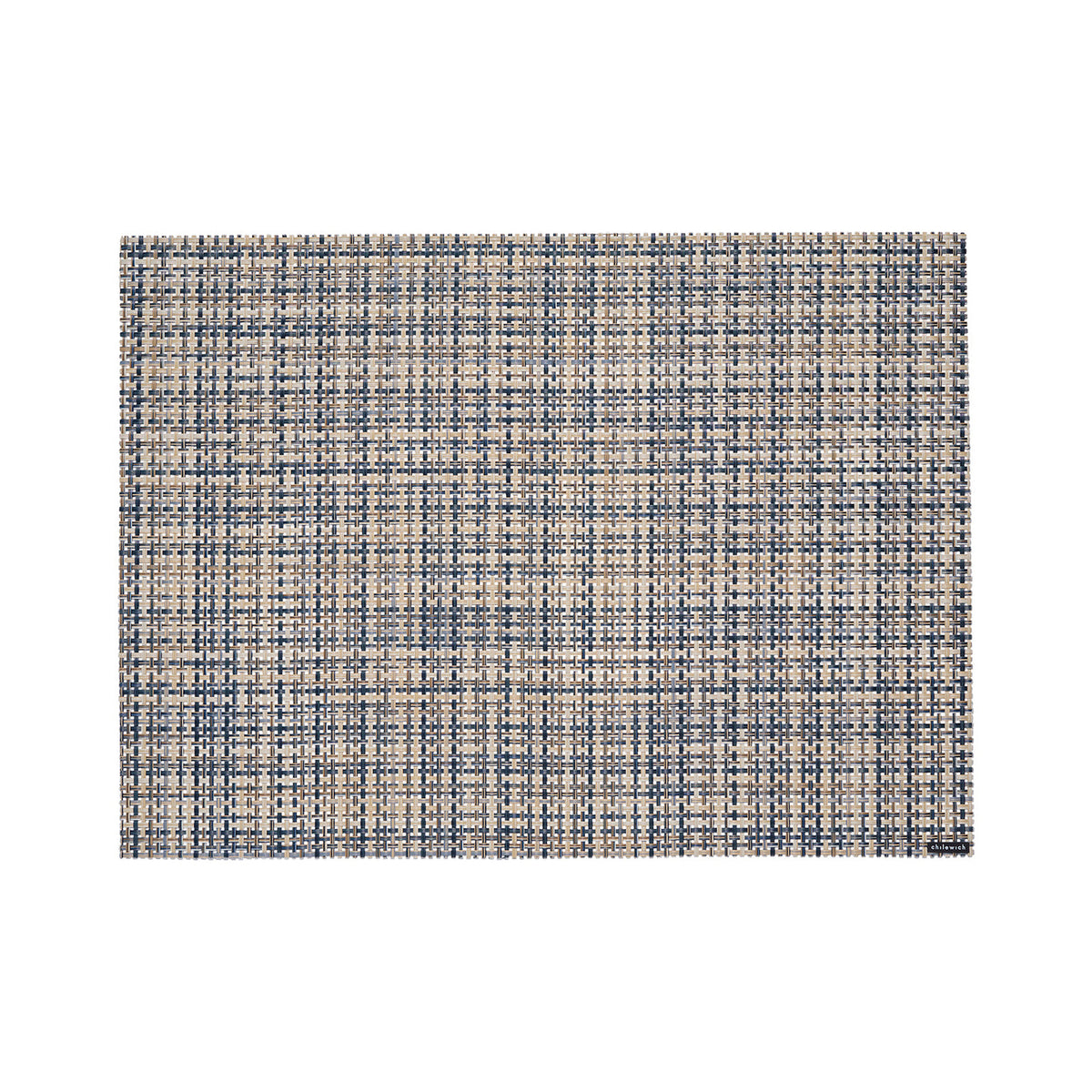 Chilewich Basketweave in Coast, rectangle on a white background