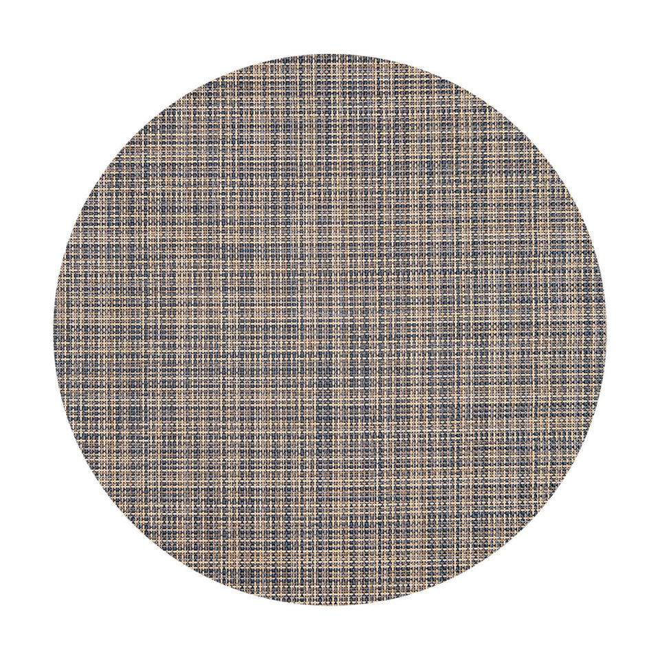 Basketweave / Coast woven floor mat by Chilewich, studio view