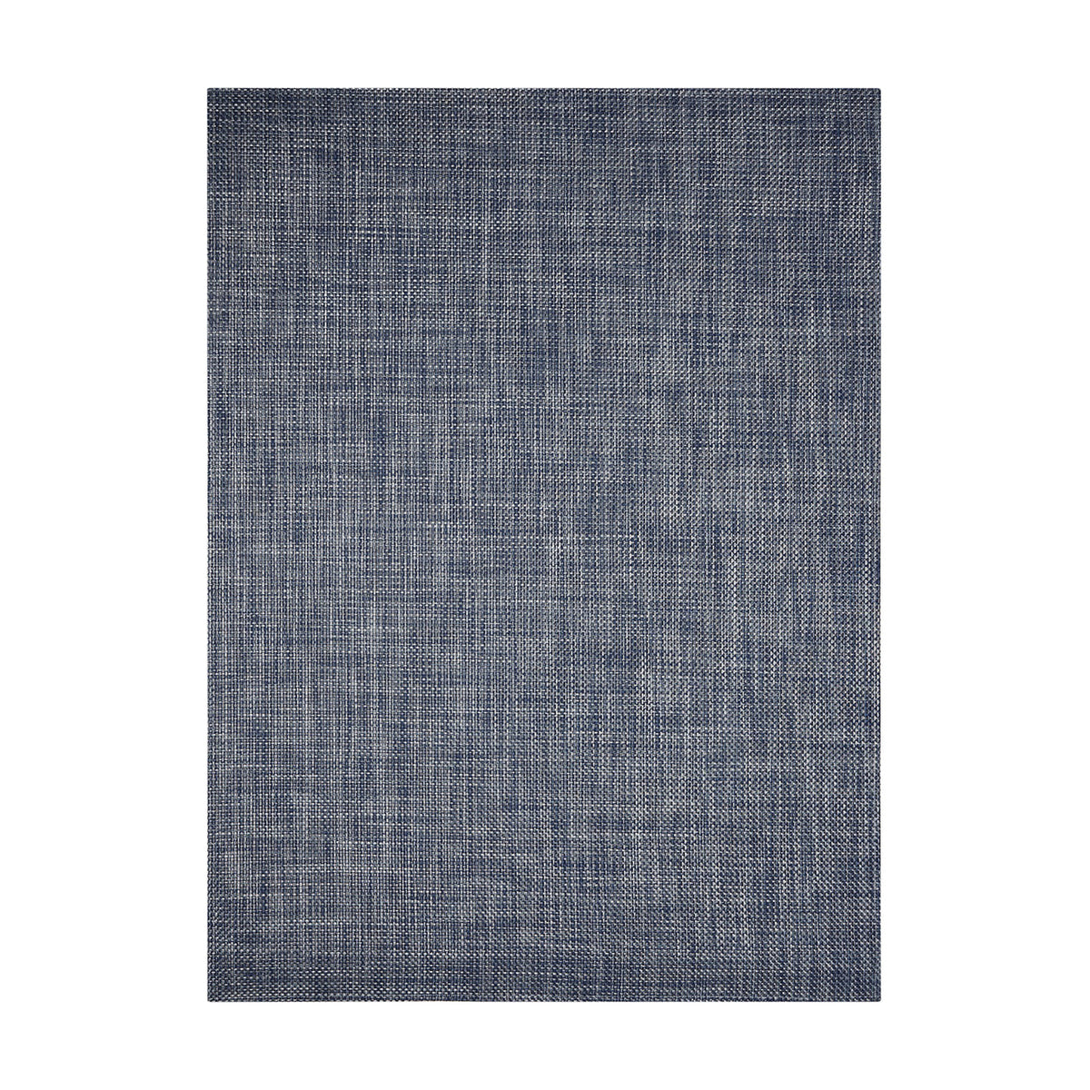 Basketweave / Denim woven floor mat by Chilewich, studio view