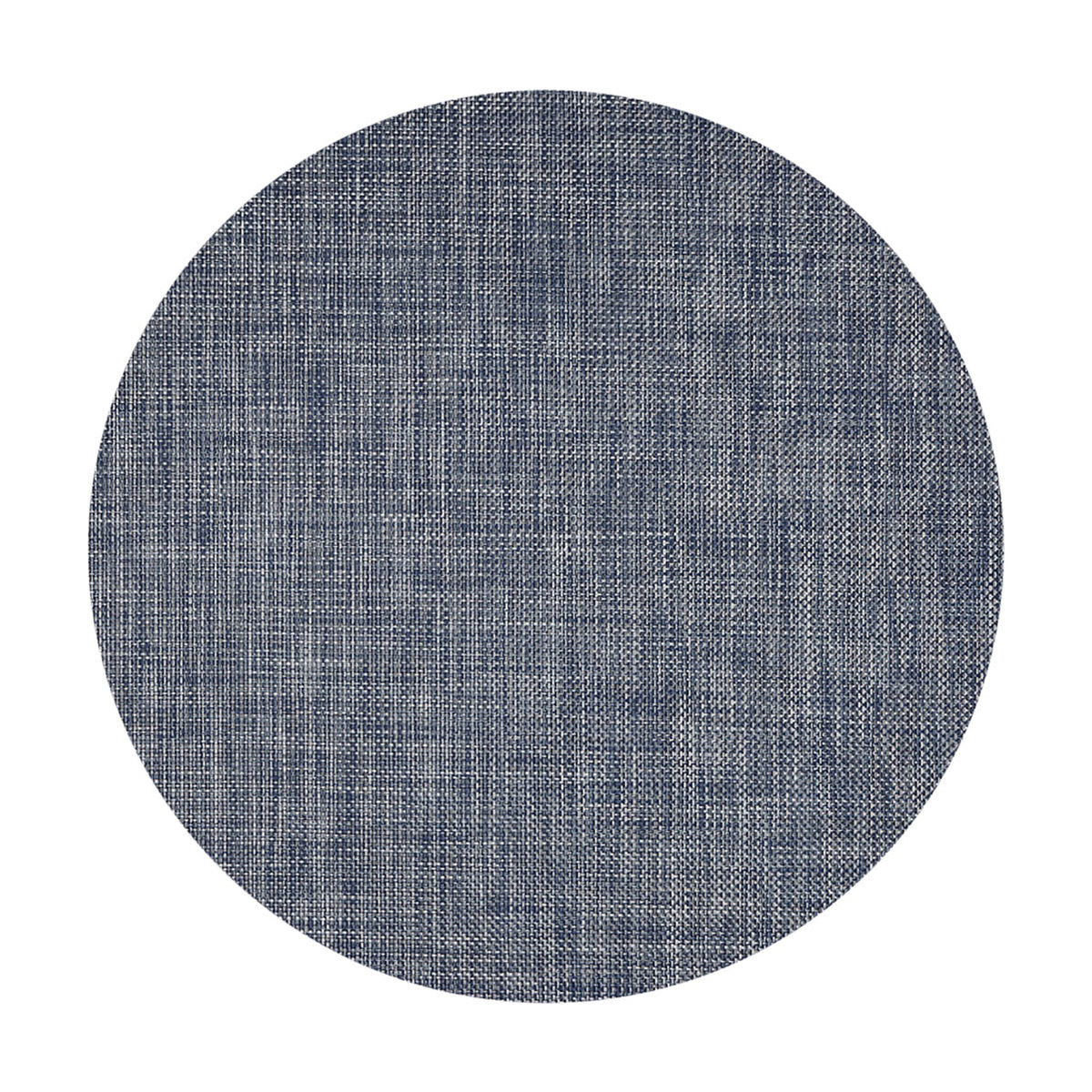 Basketweave / Denim woven floor mat by Chilewich, studio view