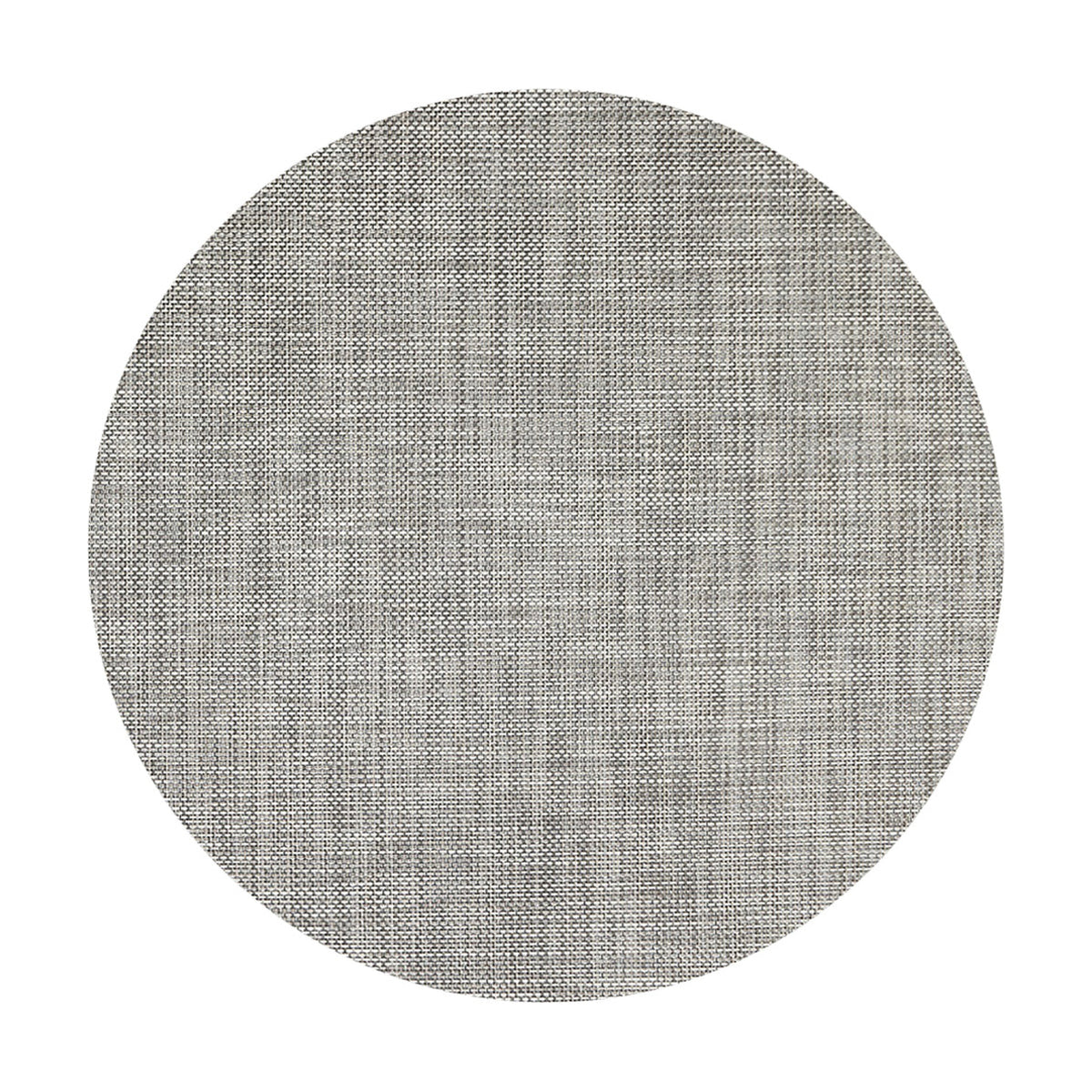 Basketweave / Oyster woven floor mat by Chilewich, studio view