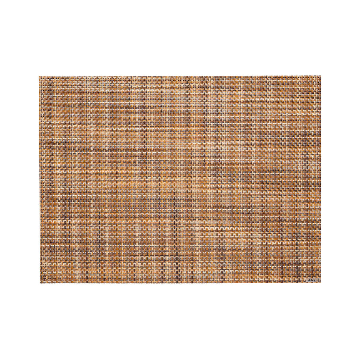 Chilewich Basketweave in Teak, rectangle on a white background