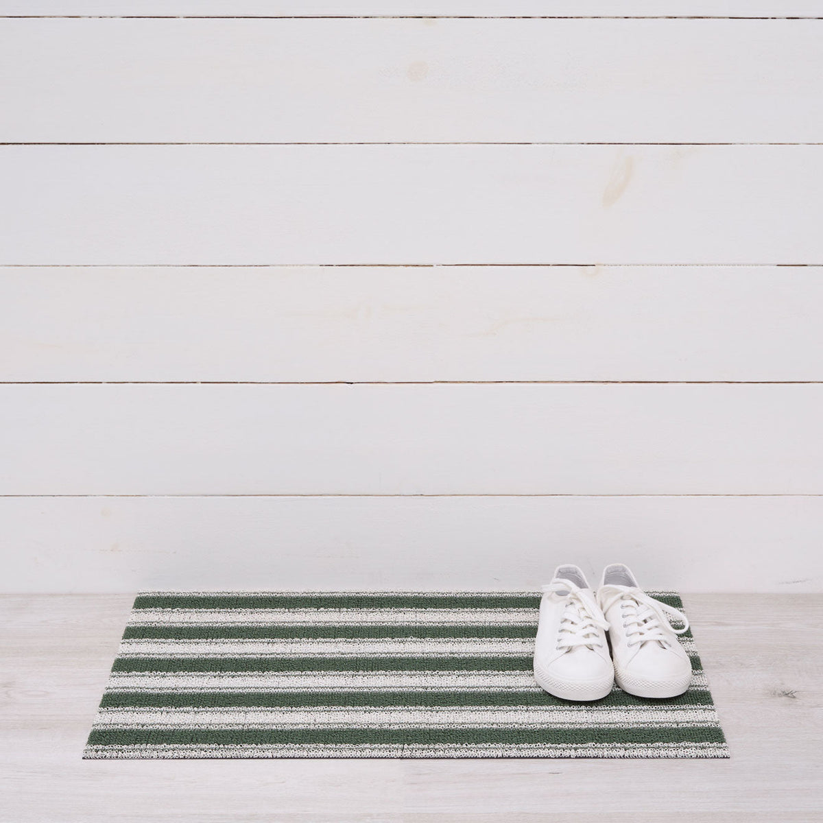 Fern Boardwalk Stripe Shag Mat by Chilewich — 18 by 28 inch doormat